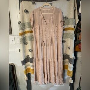 Kate & Sam Light Pink Tiered Dress - XXL